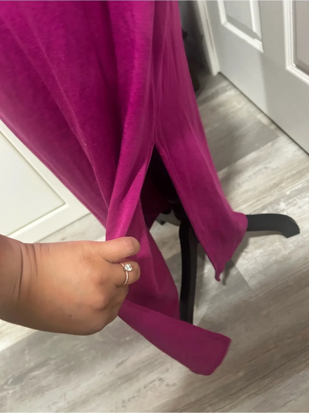 Scoop-Neck tank Maxi Dress in Fuchsia - Picture 2 of 7